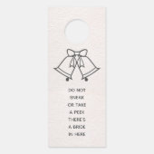 花嫁の結婚準備中 ピンクのドアハンギング看板 ドアノブサイン (正面)