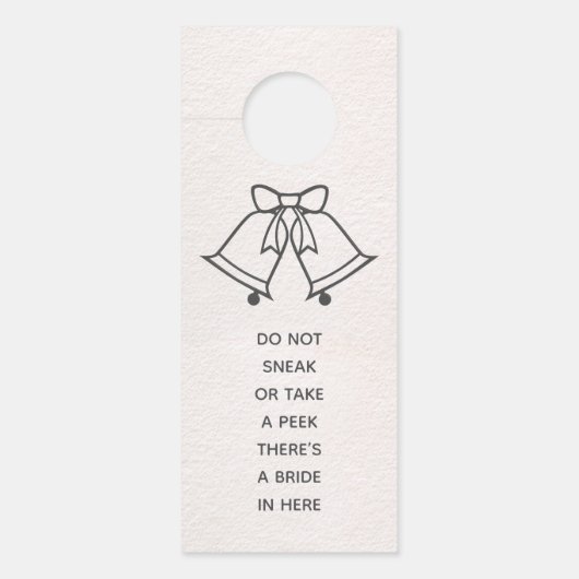 花嫁の結婚準備中 ピンクのドアハンギング ドアノブサイン (正面)