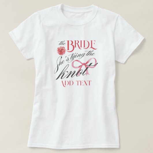花嫁の結婚準備 コケッティ バチェロレッテ パーティー Tシャツ (デザイン正面)