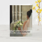 花嫁の結婚父母 カード (黄色い花)