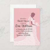 花嫁の結婚花嫁のブライダルシャワー招待 招待状 (正面/裏面)