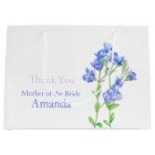 花嫁の結婚青い母親の好意抱き枕 ラージペーパーバッグ (正面)