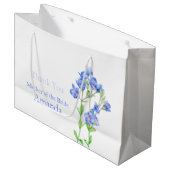 花嫁の結婚青い母親の好意抱き枕 ラージペーパーバッグ (正面アングル)