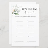 花嫁の緑のゲームは何歳だった (正面/裏面)