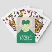 花嫁の緑のドレス結婚の名遊前のカード トランプ (裏面)