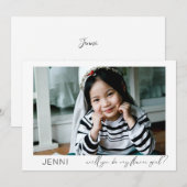 花嫁の花として私の写真を飾ってください 提案 書道 招待状 (正面/裏面)