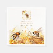 花嫁の花の蜂蜜シャワー スタンダードカクテルナプキン (正面)