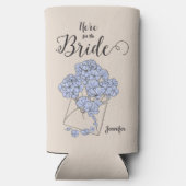 花嫁の花を彩るシンプルなウォーターカラー スリム缶クーラー (裏面)