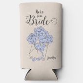 花嫁の花を彩るシンプルなウォーターカラー スリム缶クーラー (正面)