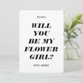 花嫁の花を飾ってくれませんか？モダンなテキスト招待状 招待状 (スタンド正面)