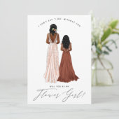 花嫁の花を飾ってくれる?ドレスを着た女の子たち 招待状 (スタンド正面)