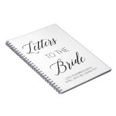 花嫁の花嫁に贈るシャワー用の手紙 ノートブック (右側)