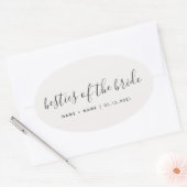 花嫁の花嫁の書道のお墓  楕円形シール (封筒)