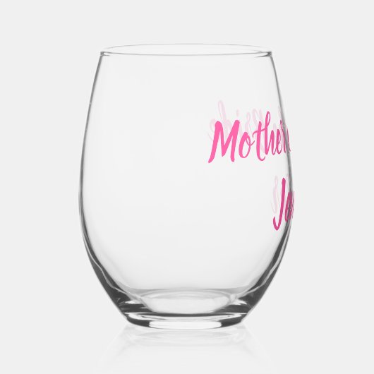 花嫁の花嫁ピンク結婚の母 ステムなしワイングラス (右)