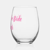 花嫁の花嫁ピンク結婚の母 ステムなしワイングラス (左)
