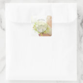 花嫁の花束結婚編集可能感謝してい- スクエアシール (バッグ)