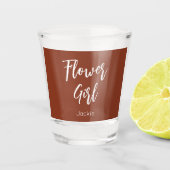 花嫁の花　テラコッタ ブラウン 結婚式 ショットグラス (正面)
