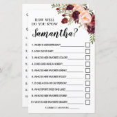 花嫁の英語のゲームをどれだけ知っていスペインのるか (正面/裏面)