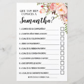 花嫁の英語のゲームをどれだけ知っていスペインのるか (裏面)