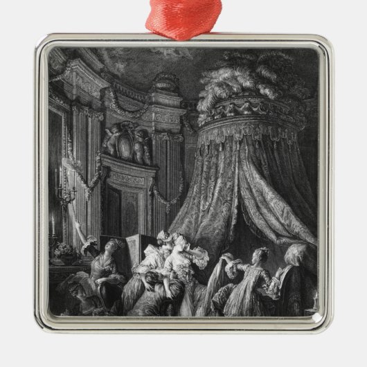 花嫁の行にベッド式 メタルオーナメント (正面)