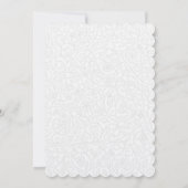 花嫁の親によって催される結婚式招待状 招待状 (裏面)