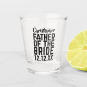 花嫁の親ギフト結婚ショットグラスの父 ショットグラス (正面)