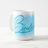 花嫁の言葉遣い写真テンプレート絵を描スロッチ コーヒーマグカップ (正面左)