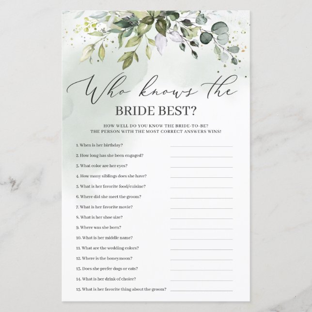 花嫁の試合を知っている緑のユーカリ最高のプ (正面)