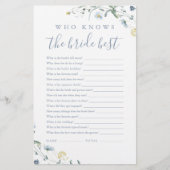 花嫁の試合を知っている青い最高の野花 (正面)