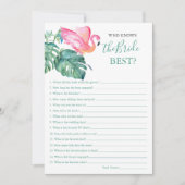 花嫁の試合を知るピンク・フラミン最高のゴ 招待状 (正面)