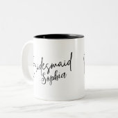 花嫁の贈り物 |黒カスタムのスクリプモダント ツートーンマグカップ (正面左)