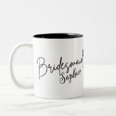 花嫁の贈り物 |黒カスタムのスクリプモダント ツートーンマグカップ (左)