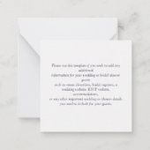 花嫁の赤面開花保存日 ノートカード (裏面)