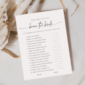 花嫁の遊びはいかに上手く知っているか