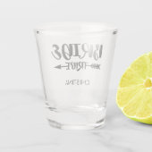 花嫁の部族のギフトカスタムの花嫁の名前 ショットグラス (裏面)