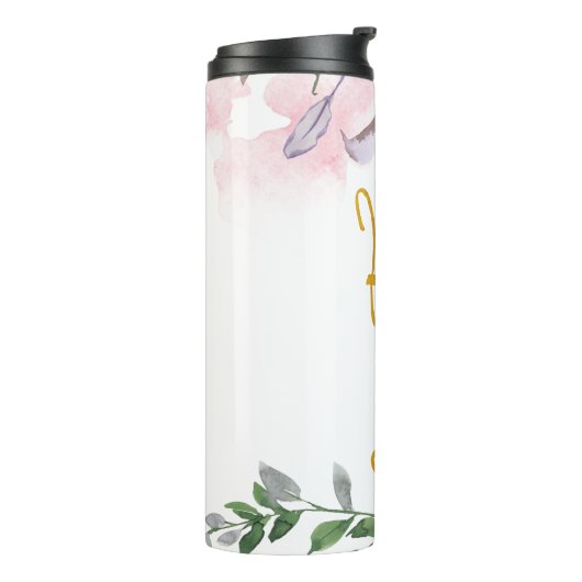 花嫁の部族のフローラとフェイク金ゴールドの名前 タンブラー (回転左)