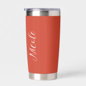 花嫁の部族の花嫁のスクリプト燃えたオレンジシック 保温保冷タンブラー (右面)