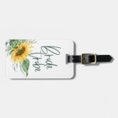 花嫁の部族ブリデスメイドひまわりユーカリ素朴ス ラゲッジタグ (正面横)
