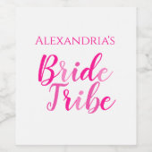 花嫁の部族ホットピンクバチェロレッテ ワインラベル (シングルラベル)