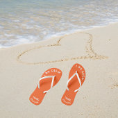 花嫁の部族Iドクルーのネオンオレンジ ビーチサンダル