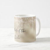 花嫁の金ゴールドのグリッターの結婚母 コーヒーマグカップ (正面右)
