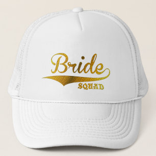 花嫁の金ゴールドグリッター結婚ブライダルの帽子の白 キャップ