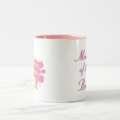 花嫁の金ゴールド及び花束の母 ツートーンマグカップ (中央)