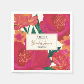 花嫁の開花フローラブライダルシャワーテーブルデコール スタンダードカクテルナプキン (正面)