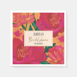 花嫁の開花フローラブライダルシャワーテーブルデコール スタンダードカクテルナプキン