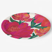 花嫁の開花フローラブライダルシャワーテーブルデコール ペーパープレート (アングル)