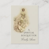 花嫁の霊的花束の祈りの言葉の神聖なカード 名刺 (正面)