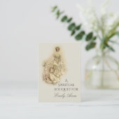 花嫁の霊的花束の祈りの言葉の神聖なカード 名刺 (スタンド正面)