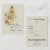 花嫁の霊的花束の祈りの言葉の神聖なカード 名刺 (正面/裏面)