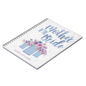 花嫁の青いメーソンジャーの花の母 ノートブック (左側)